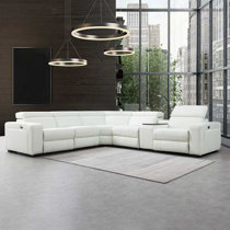 Daventry Leather Sectional Sofas Wayfair